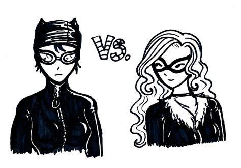 Doodles Catwoman Vs Black Cat By Death G Reaper On Deviantart
