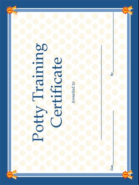 Potty Training Certificate L Would Love This At The End Of Potty