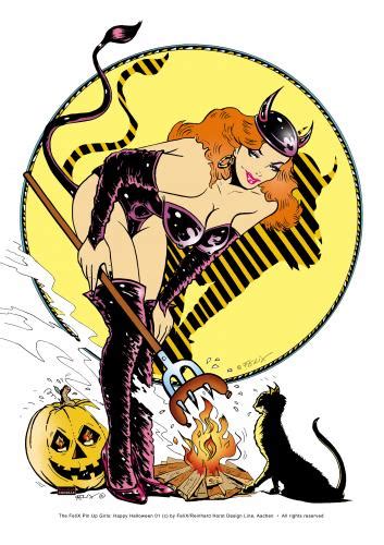The Felix Pin Up Halloween Girls By Felixfromac Media And Culture