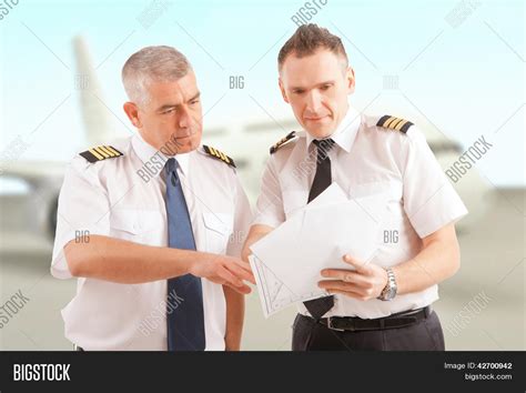 Airline Pilots Wearing Image And Photo Free Trial Bigstock