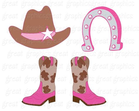 Cowboy Cowgirl Clip Art, Printable Digital Cowboy Cowgirl Clipart | Cowgirl party, Cowgirl baby ...