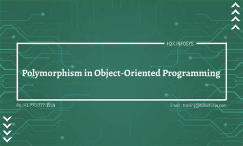 Polymorphism In Object Oriented Programming