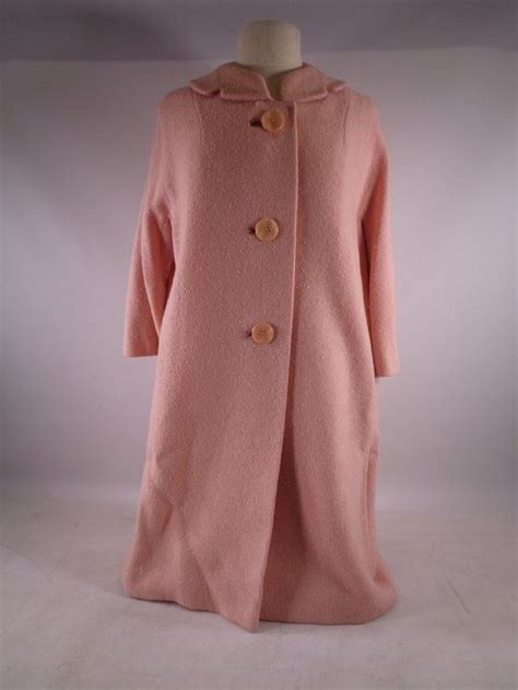 Vintage Bests Apparel Long Light Pink Swing Coat