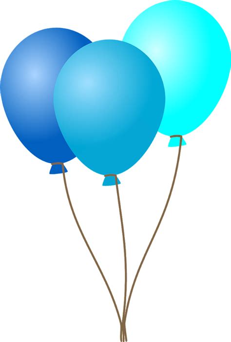 Birthday Decoration Balloons Vector Png Image Baby Blue Balloons Clip