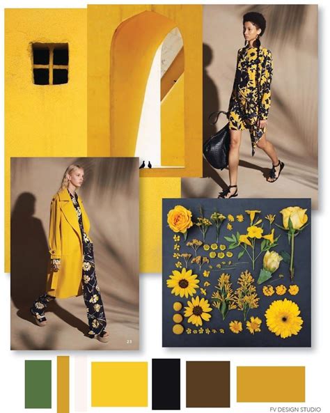 Fashion Vignette Fv Trend X Color Womens Yellow Black W Flor