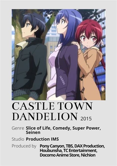Castle Town Dandelion Minimalist Poster Anime Anime Store