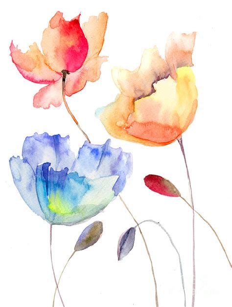 Beautiful Summer Flowers Painting By Regina Jershova