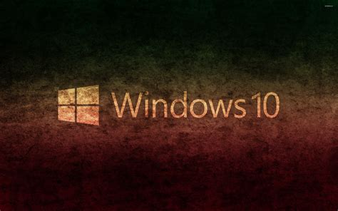 Windows 10 Transparent Text Logo On Concrete Wallpaper Computer