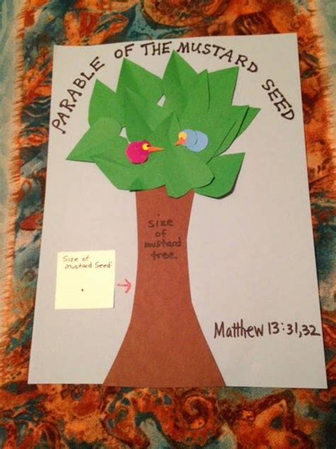 Lesson Parable Of The Mustard Seed Sunday School Crafts For Kids