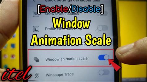 How To Enable Or Disable Window Animation Scale On Itel S15 Quick