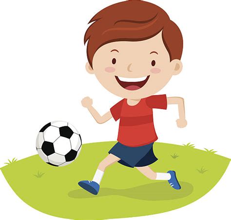 Royalty Free Kids Playing Football Clip Art Vector Images Images And