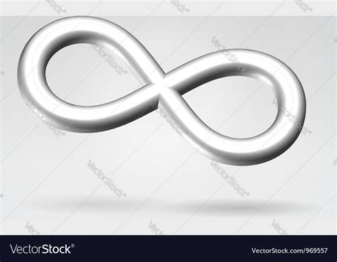 Silver Infinity Metal Symbol Royalty Free Vector Image
