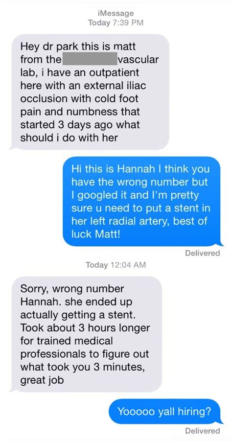 Funny Wrong Number Text Message Replies