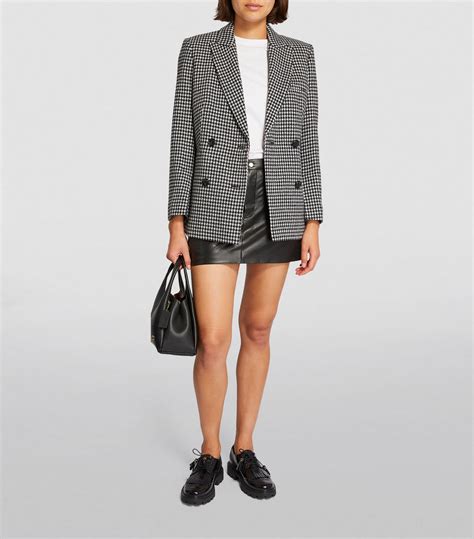 Womens MAX Co Black Double Breasted Houndstooth Blazer Harrods UK