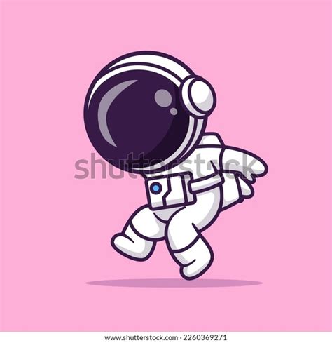 Cute Astronaut Jumping Cartoon Vector Icon Stock Vector Royalty Free