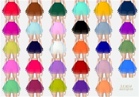 Lovely Chiffon Mini Skirt Newfix At Marigold Sims 4 Updates