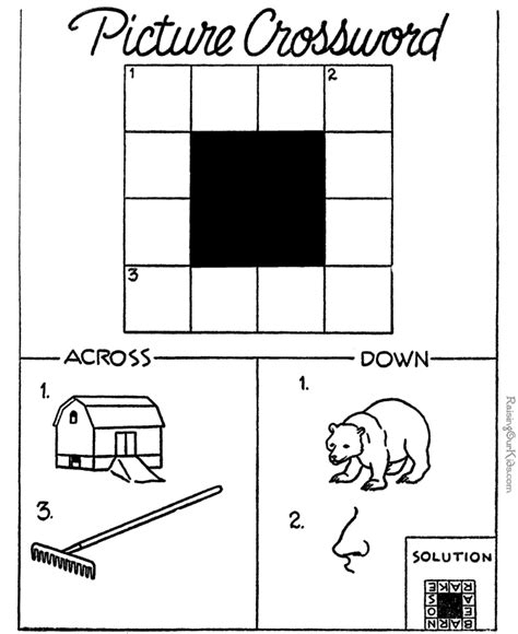 Remember, no number can appear more than once in any row, column or box. Printable crossword puzzle for kids 006