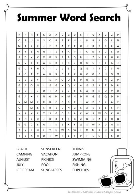 Summer Word Search Free Printable Summer Words Fun