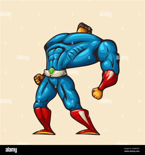 Hero In Epic Pose On White Stock Vector Image And Art Alamy