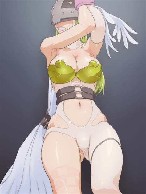 Muramura Hito Angewomon Digimon Highres Girl Angel Wings Armpits