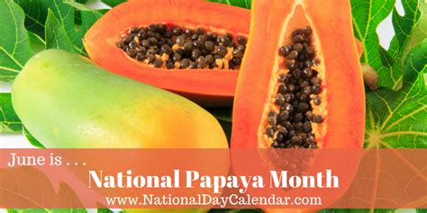 National Papaya Month June National Day Calendar Papaya Seeds