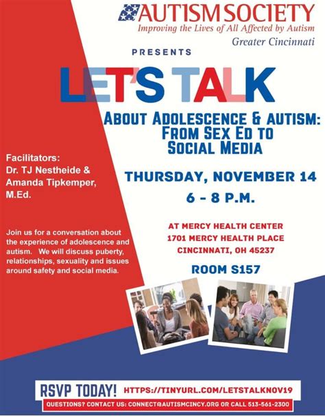 Asgc Lets Talk About Adolescence And Autism From Sex Ed To Social