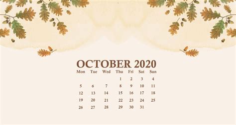 october  calendar wallpaper fond decran calendrier fond decran