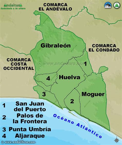 Comarca Área Metropolitana De Huelva Andaltura