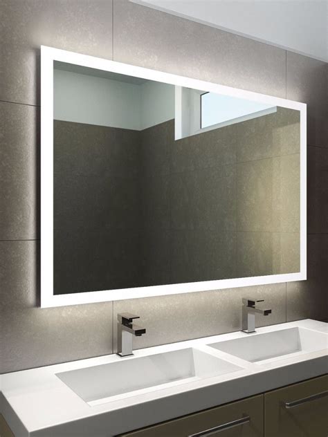 Halo Wide Led Light Bathroom Mirror Bathroom Mirror Lights Modern Bathroom Mirrors Led