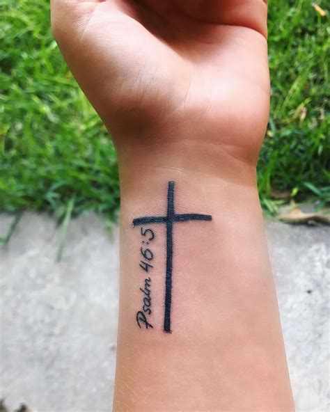 Wrist Cross With Bible Verse Tattoo Best Tattoo Ideas