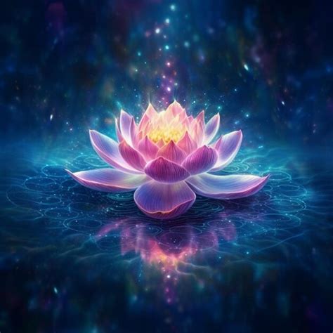 Premium Ai Image A Pink Lotus Flower Floating In The Water With A