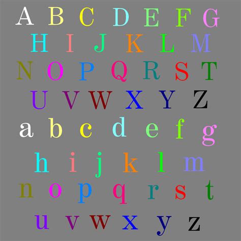 26 Color Alphabet By Bluesmccrow On Deviantart