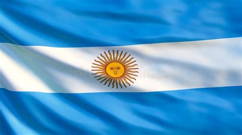 Argentina Flag Waving Flag Of Argentina 3d Illustration Stock
