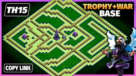 NEW BEST TH TROPHY WAR HYBRID Base COPY Link Town Hall Base Design Clash Of Clans YouTube