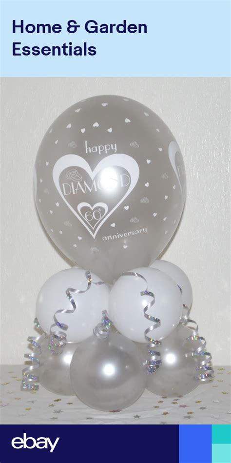 60th Anniversary Diamond Wedding Table Display Balloon Kit No