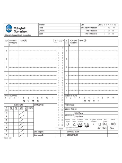 Volleyball Score Sheet 7 Free Templates In Pdf Word Excel Download