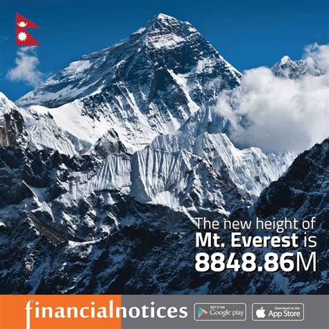 The New Height Of Mount Everest Is 884886 Meters Financial News