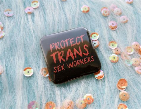 Protect Trans Sex Workers Badge Square Pins Etsy