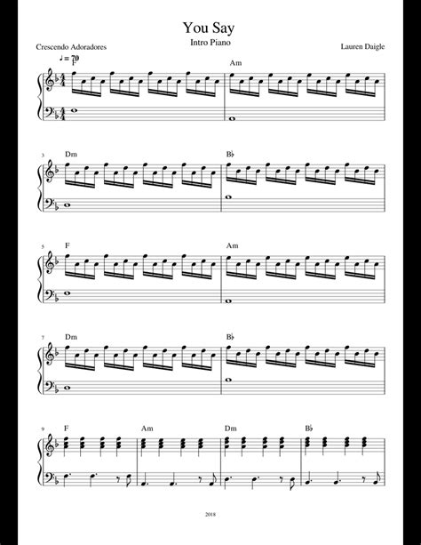 You Say Sheet Music For Piano Download Free In Pdf Or Midi