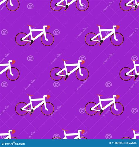 Vector Pattern With Colorful Bicycles Stock Illustration Illustration