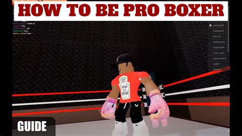 Guide To Being A Pro Boxer Roblox Boxing League Youtube