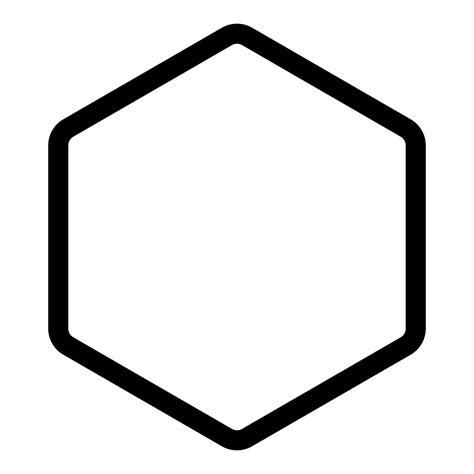 Hexagon Shape Element Icon Black Color Vector Illustration Flat Style