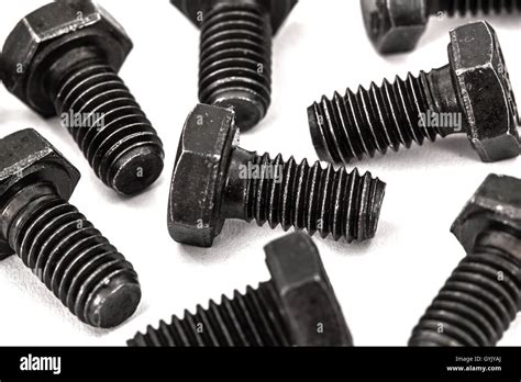 Hardened Screws Isolated On White Background Stock Photo Alamy