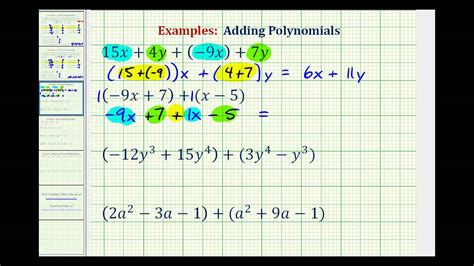 Ex Adding Polynomials Youtube