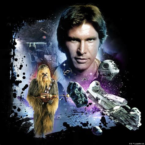 Star Wars Han Solo And Chewbacca Blue Wall Mural And Photo Wallpaper