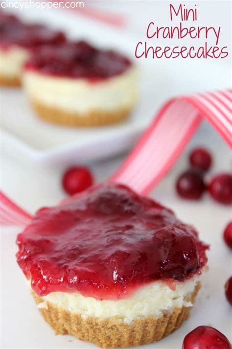 See more ideas about christmas desserts, dessert recipes, christmas food desserts. Mini Cranberry Cheesecakes Recipe - CincyShopper