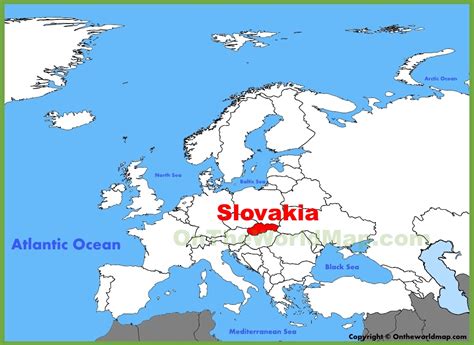 Map Of Europe Slovakia