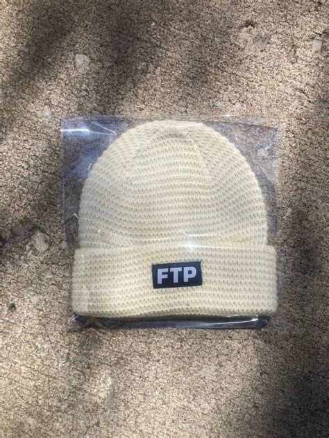 fuck the population ftp waffle knit logo beanie grailed
