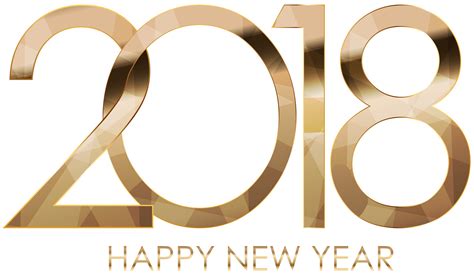 2018 Happy New Year Gold Png Download 80004670 Free Transparent