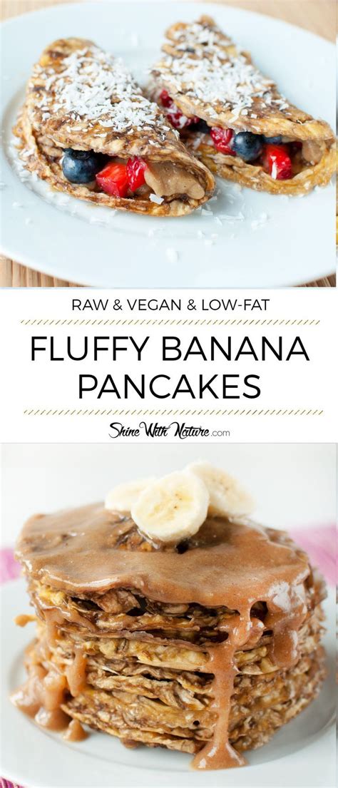 Fluffy Raw Vegan Pancakes One Ingredient Recipe Raw Vegan
